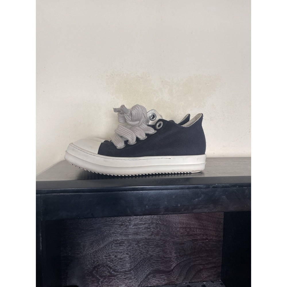 Rick Owens DRKSHDW Temple Jumbo Lace Low Canvas Ramones Black IT 42 / US 9 RARE! - Picture 6 of 16